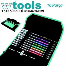 Weber Tools T Sap Sürgülü Lokma Takımı 10 Parça+Çanta