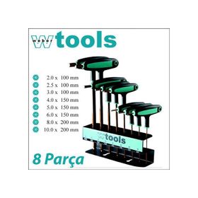 Weber Tools T Saplı Top Başlı 8 Parça Metrik Allen Seti