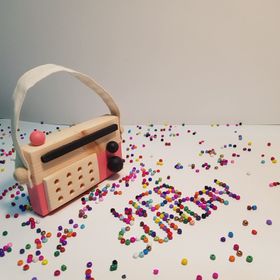 Websunday El Yapımı Ahşap Oyuncak Gül Kurusu Baby Radyo