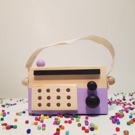 Websunday El Yapımı Ahşap Oyuncak Lila Baby Radyo