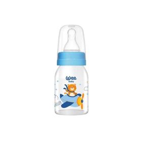 Wee Baby 0-6 Ay 250 ml + 125 ml Klasik Mavi Cam Biberon Seti