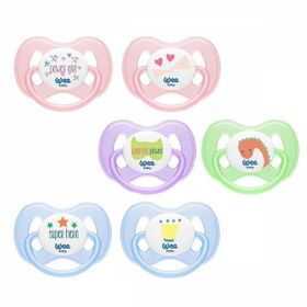 Wee Baby 0-6 Ay Silikon Damaklı Kelebek Emzik