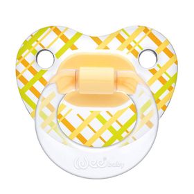 Wee Baby 0-6 Ay Silikon Şeffaf Desenli Damaklı Emzik
