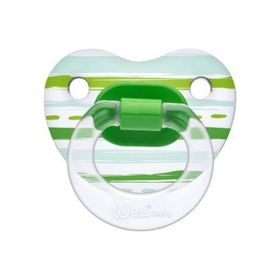 Wee Baby 0-6 Ay Silikon Şeffaf Desenli Damaklı Emzik
