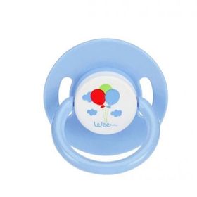 Wee Baby 0-6 Ay Yuvarlak Uçlu No:1 Mavi Renkli Balon Desen Emzik