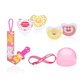 Wee Baby 022 Pembe 4 lü 0-6 Ay Silikon Emzik
