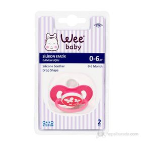 Wee Baby 1 871 Naturel Silikon Damaklı Damla Uçlu Askılı Emzik
