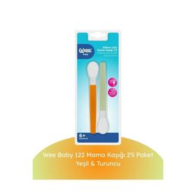 Wee Baby 122 2'li Yeşil Turuncu Mama Kaşığı