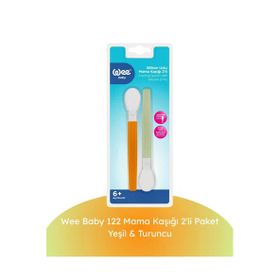 Wee Baby 122 2'li Yeşil Turuncu Mama Kaşığı
