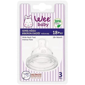 Wee Baby 18+ Ay Geniş Ağızlı Biberon Emziği