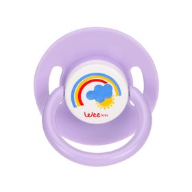 Wee Baby 18+ Ay Silikon Yuvarlak Uçlu Emzik Mor