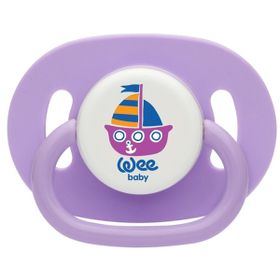 Wee Baby 18+ Ay Silikon Yuvarlak Uçlu Emzik Mor