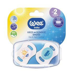 Wee Baby 2 li 6-18 Ay Silikon Gece Gündüz Damaklı Emzik