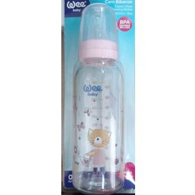 Wee Baby 250 ml 876 0-6 Ay Pembe Klasik Cam Biberon
