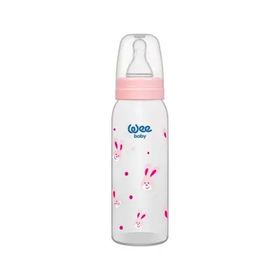 Wee Baby 250 ml Pembe Klasik Tavşan Desenli PP Biberon