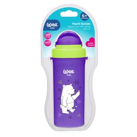 Wee Baby 300 ml Mor Askılı Pipetli Bardak