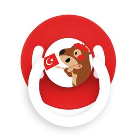 Wee Baby 365 / KRM 100.Yıl Cool No:3 Kırmızı Renk Yuvarlak Uçlu Emzik