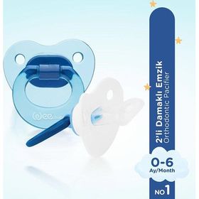 Wee Baby 437 / MVI No:1 Mavi Renk 2’li Damaklı Emzik