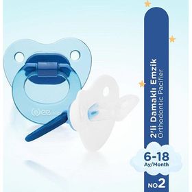 Wee Baby 438 / MVI No:2 Mavi Renk 2’li Damaklı Emzik