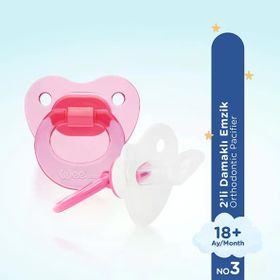 Wee Baby 439 / PMB No:3 Pembe Renk 2’li Damaklı Emzik