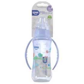 Wee Baby 6-18 Ay Kulplu PP Biberon 270 Ml - Mavi