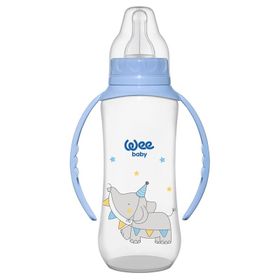 Wee Baby 6-18 Ay Kulplu PP Biberon 270 Ml - Mavi