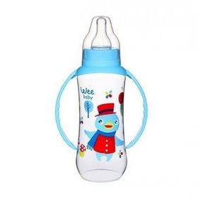 Wee Baby 6-18 Ay Kulplu PP Biberon 270 Ml - Mavi