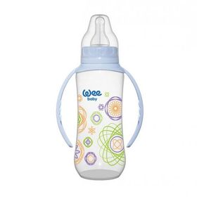 Wee Baby 6-18 Ay Kulplu PP Biberon 270 Ml - Mavi