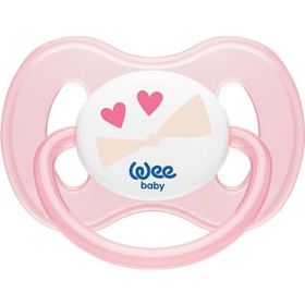Wee Baby 6-18 Ay No: 2 2'li Mor Pembe Damaklı Kelebek Emzik