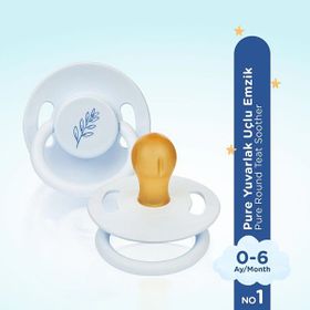 Wee Baby 698 Mavi No:1 Pure Yuvarlak Kauçuk Emzik