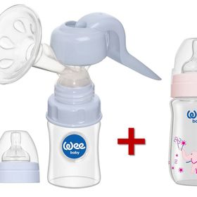 Wee Baby 752 Pratik Manuel Göğüs Pompası + Pembe 180 ml Biberon