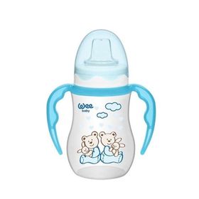 Wee Baby 754 Akıtmaz Kulplu PP 250 Ml Mavi Bardak