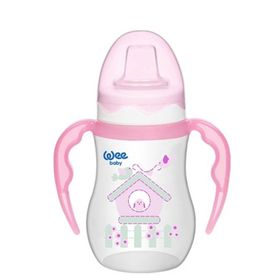 Wee Baby 754 Pembe 250 ml Akıtmaz Kulplu PP Bardak
