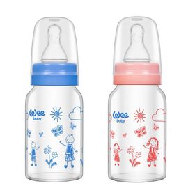 Wee Baby 770 120 ml Seçenekli Isıya Dayanıklı Cam Biberon