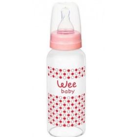Wee Baby 771 Pembe 180 ml Isıya Dayanıklı Cam Biberon