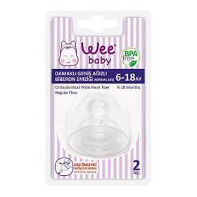 Wee Baby 795 6-18 Ay Damaklı Geniş Ağızlı Biberon Emziği