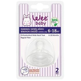 Wee Baby 795 6-18 Ay Damaklı Geniş Ağızlı Biberon Emziği