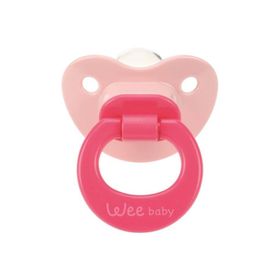 Wee Baby 819 6+ Ay Silikon Mat Gövdeli Damaklı Uçlu Emzik Pembe