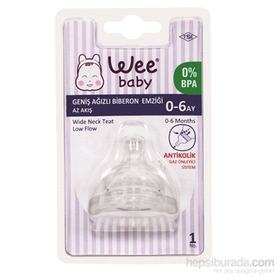 Wee Baby 828 Geniş Ağızlı Az Akış No:1 Biberon Emziği