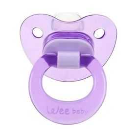 Wee Baby 833 0-6 Ay Silikon Desenli Damaklı Emzik Emzik Mor
