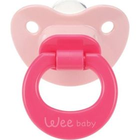 Wee Baby 833 0-6 Ay Silikon Desenli Damaklı Emzik Emzik Pembe