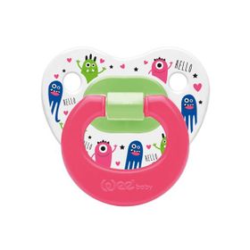 Wee Baby 833 0-6 Ay Silikon Desenli Damaklı Emzik Emzik Pembe