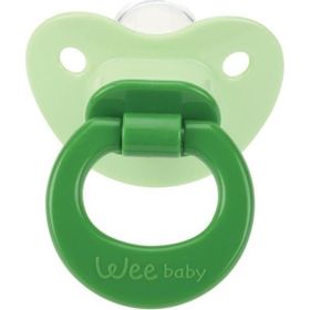 Wee Baby 833 0-6 Ay Silikon Desenli Damaklı Emzik Emzik Yeşil