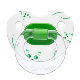 Wee Baby 833 0-6 Ay Silikon Desenli Damaklı Emzik Emzik Yeşil