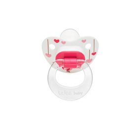 Wee Baby 834 18+ Ay Silikon Desenli Damaklı Emzik Pembe