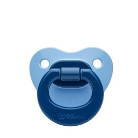 Wee Baby 834 6-18 Ay Silikon Desenli Damaklı Emzik Mavi
