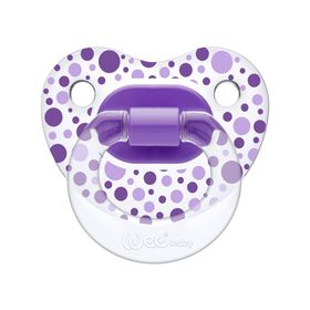 Wee Baby 835 18+ Ay Silikon Desenli Damaklı Emzik Mor