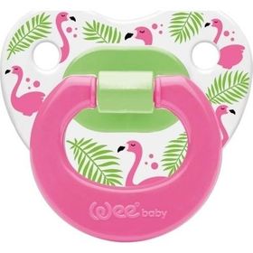 Wee Baby 835 No:3 18 Ay Üstü Pembe Desenli Damaklı Emzik