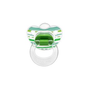 Wee Baby 836 0-6 Ay Silikon Şeffaf Desenli Damaklı Emzik Yeşil