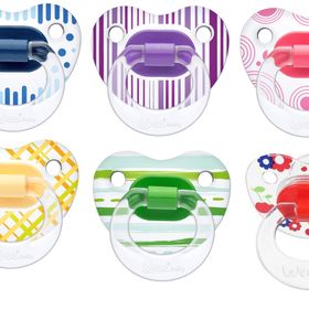 Wee Baby 836 No: 1 Askılı Seçenekli Silikon Damaklı Şeffaf Desenli Emzik